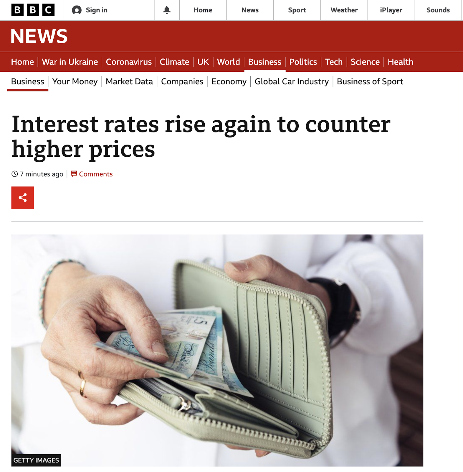The Bank Of England Today 17th March 2022 Has Raised Interest Rates To Deal With Inflationary Matters.
